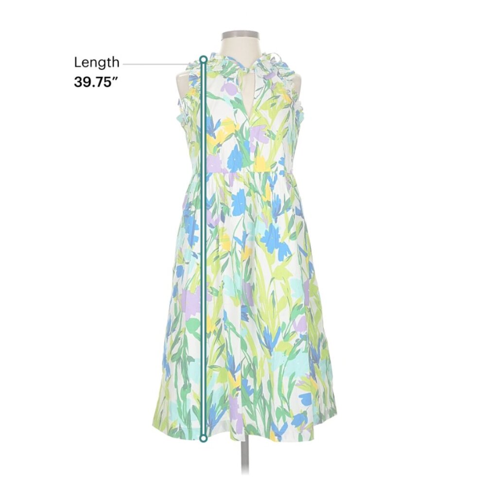 Maggie London Vibrant Floral Midi Dress - Size 0 - Like New - Picture 8 of 10